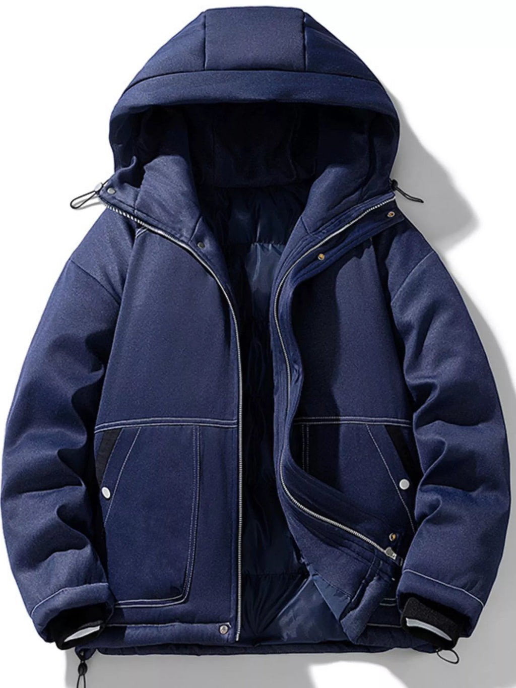 Men's Plus Size Warm Padded Hooded Puffer Jacket