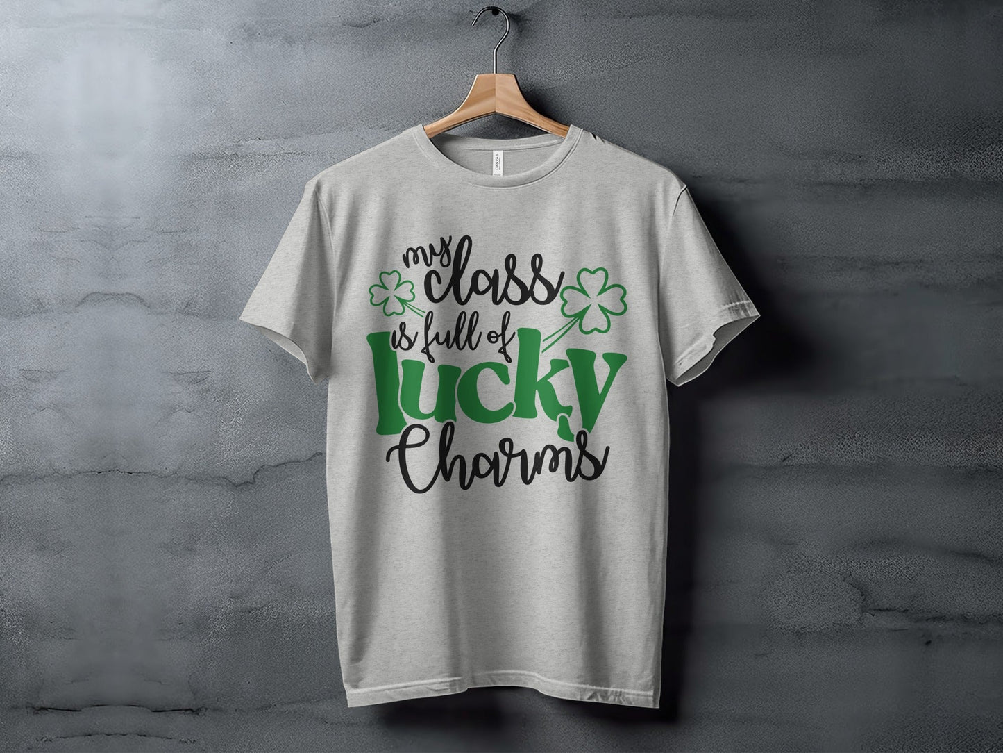 St Patricks Day My Class Full Lucky Charms Clover T-Shirt