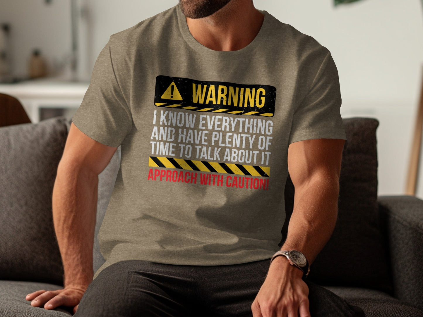 Warning I Know Everything Funny Statement Graphic T-Shirt