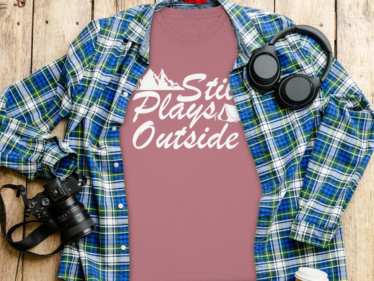 Still Plays Outside Camping and Hiking Design Long Sleeve T-Shirt