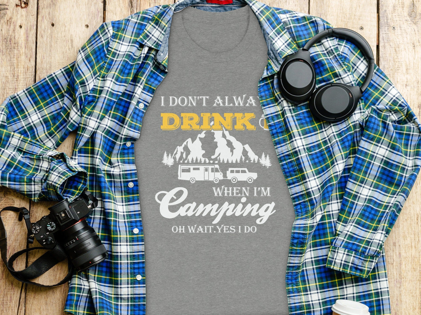 Camping Trip Funny Drinking Quote Graphic Adventure T-Shirt