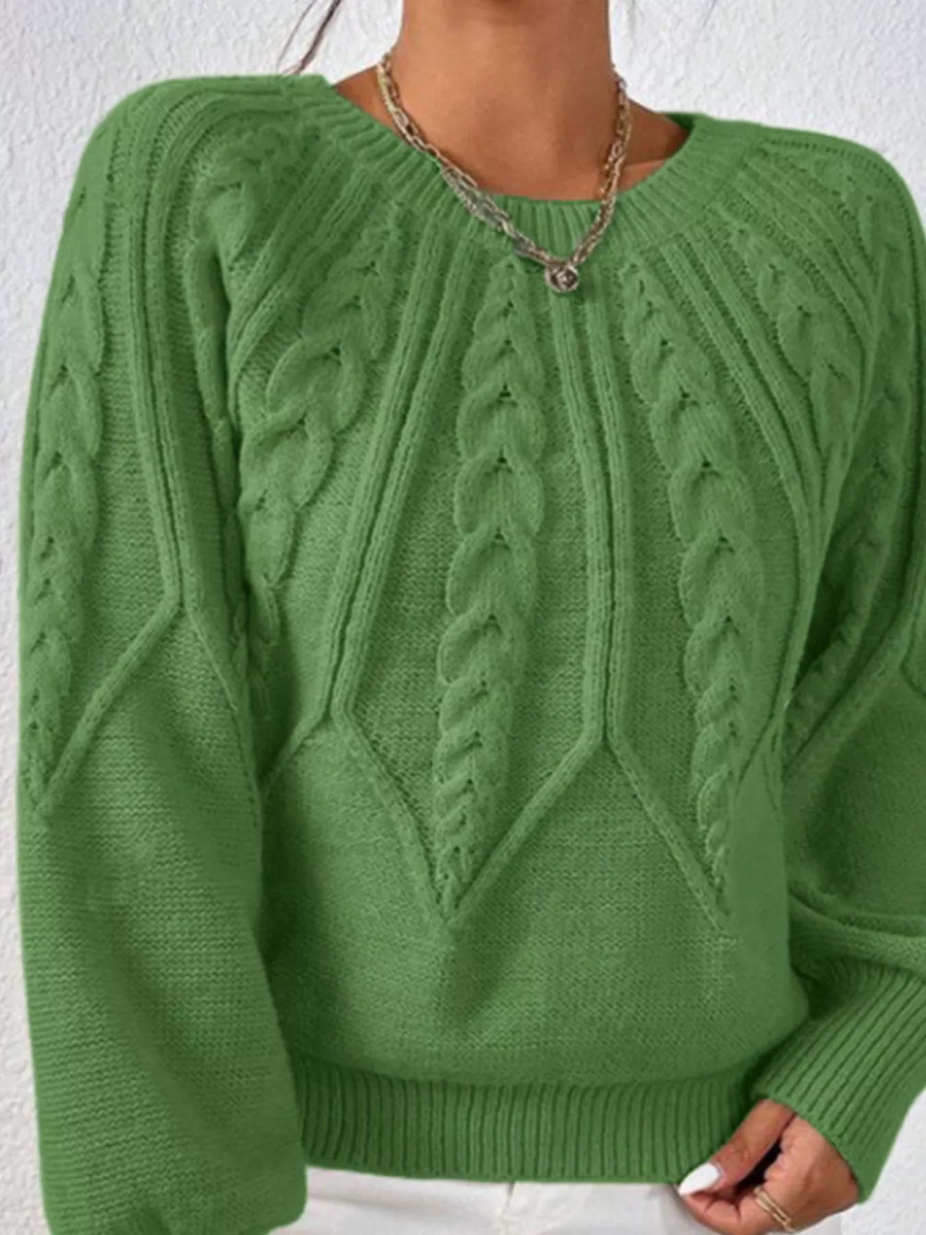 Cable Knit Long Sleeve Sweater