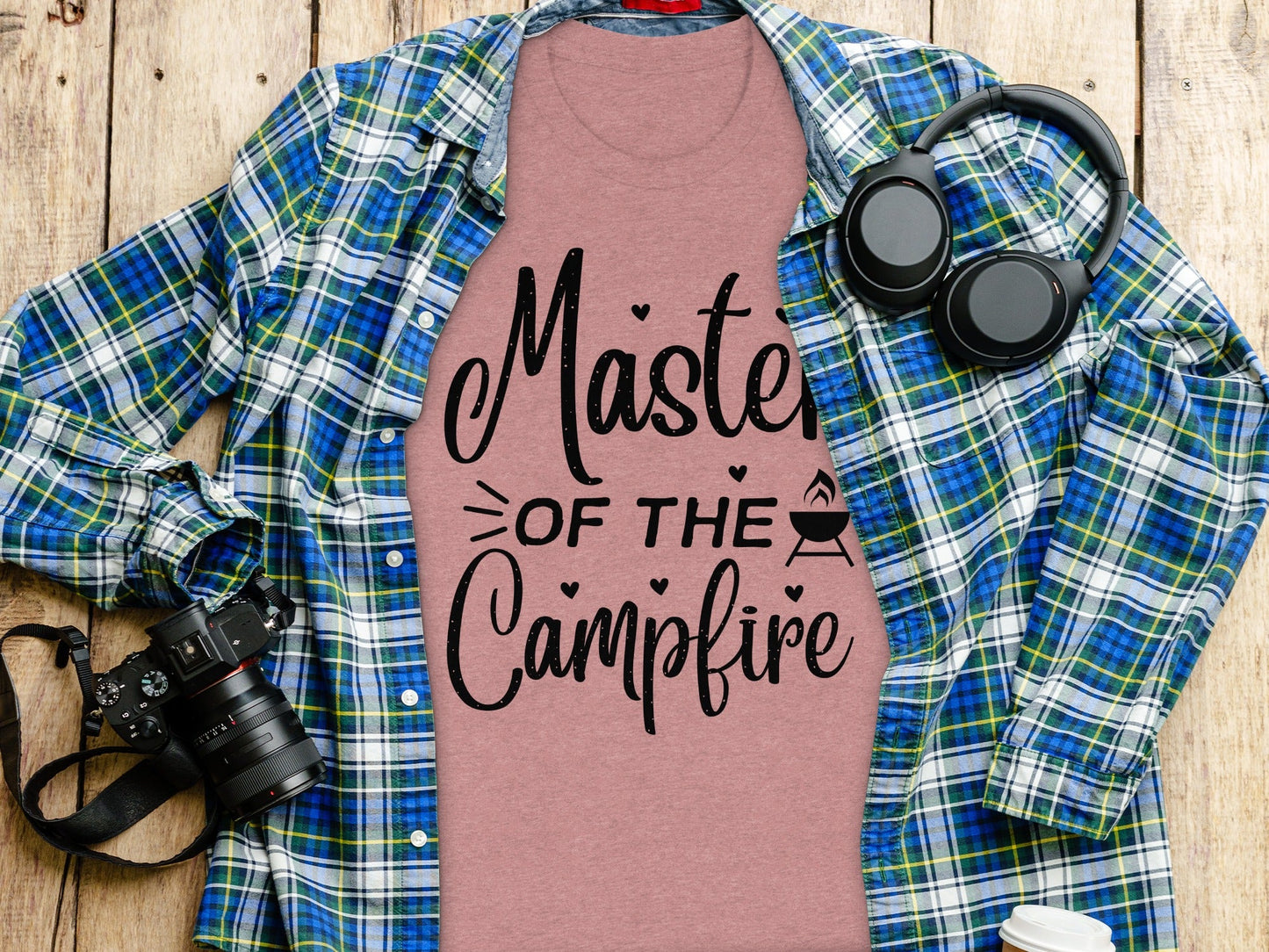 Master of The Campfire Design With Hearts T-Shirt