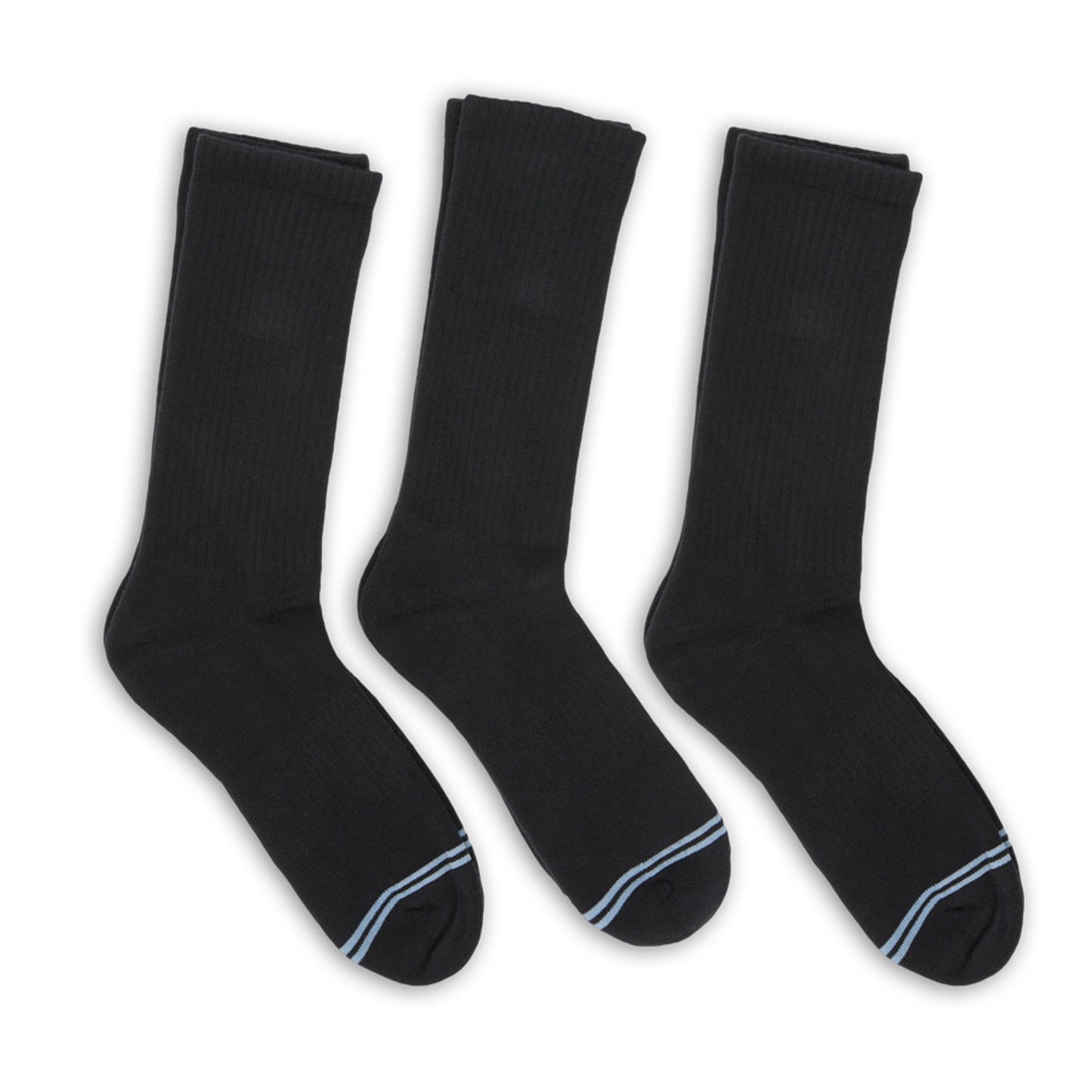 Black Casual Crew Socks 3-Pack