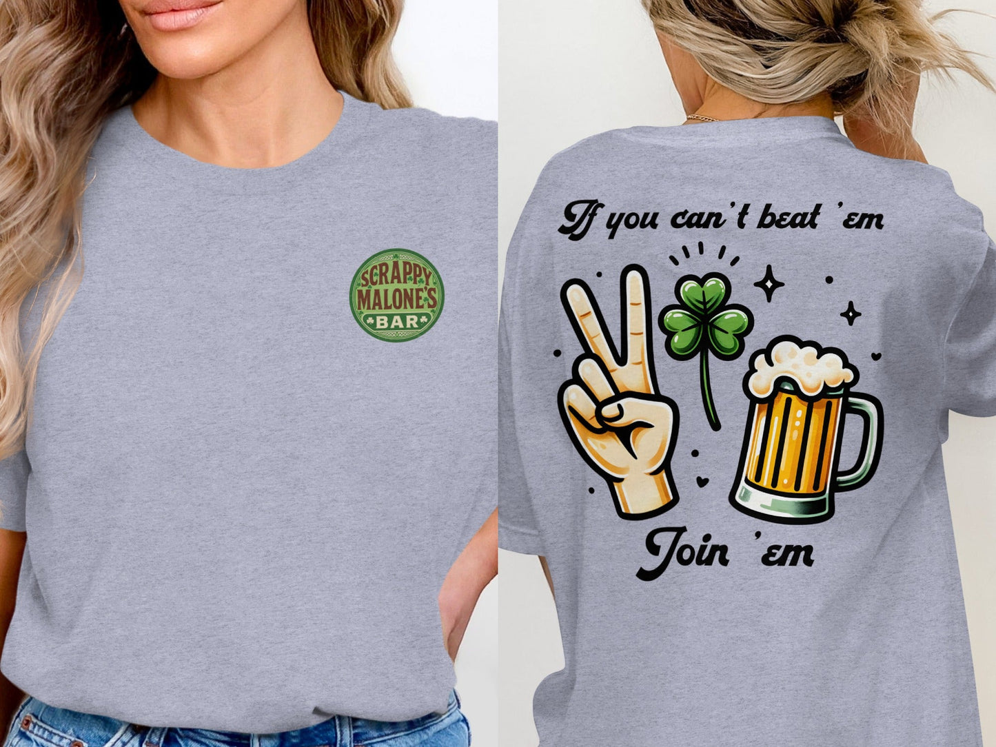 Scrappy Malone's Bar, St Patricks Day, Irish Bar, Shamrock, Retro Pub Sign, Custom Design
