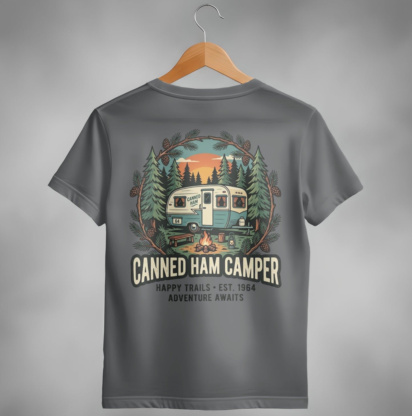 Happy Trails Canned Ham Camper T-Shirt