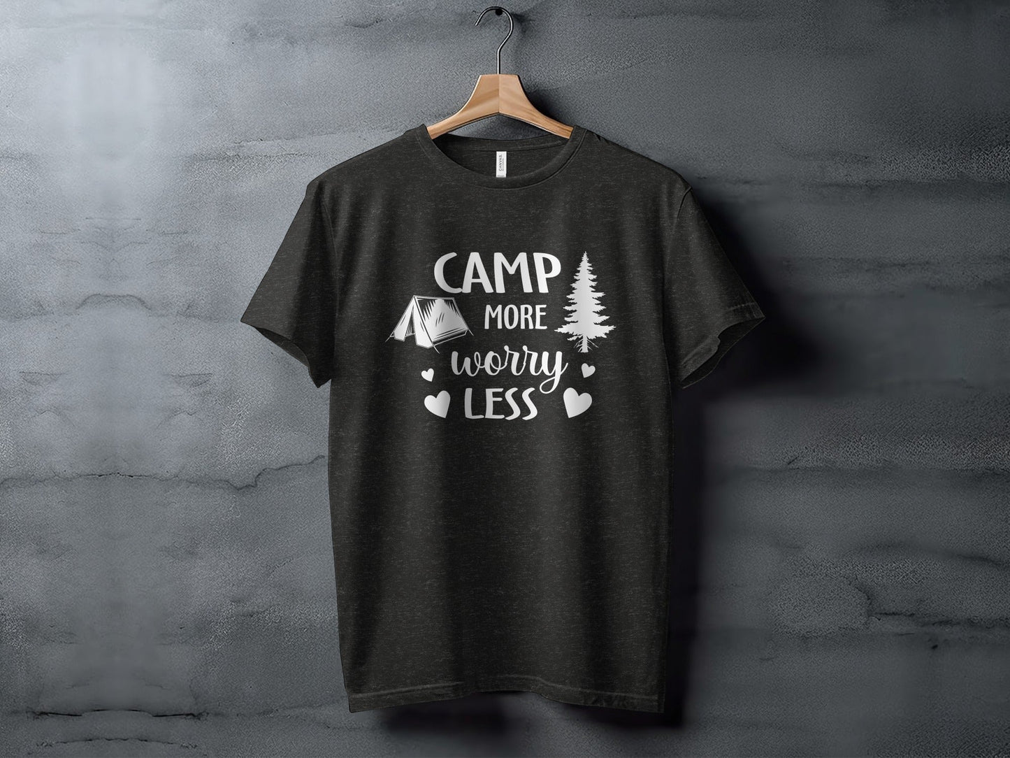 Camp More Worry Less Camping Adventure Graphic T-Shirt
