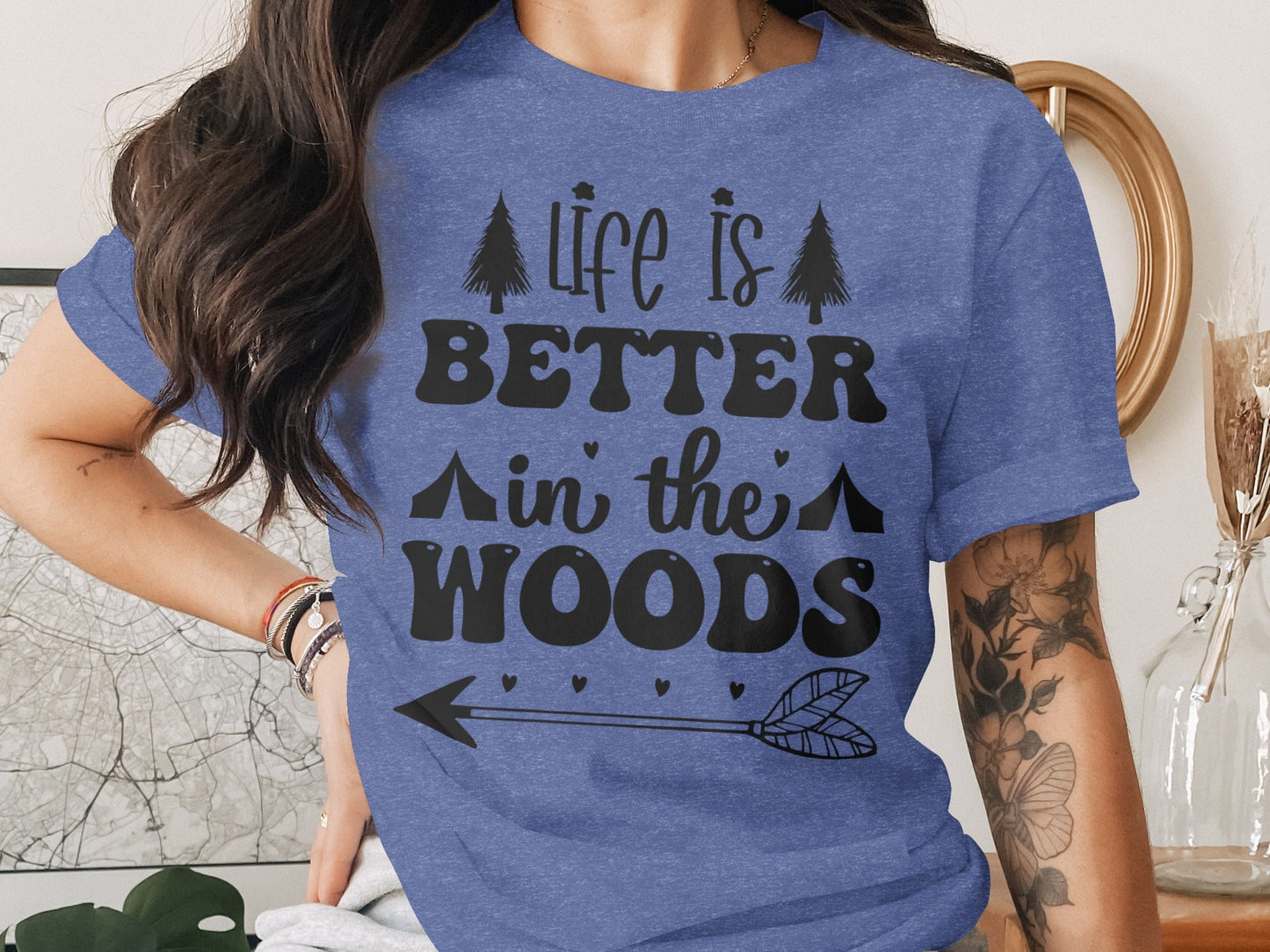 Life Is Better In The Woods With Arrow T-Shirt