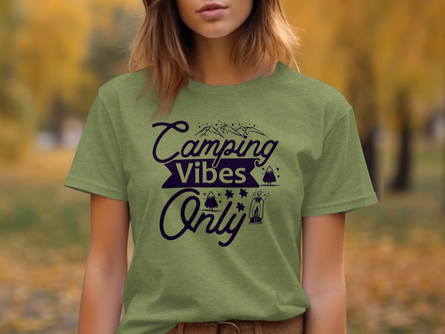 Camping Vibes Only Graphic Adventure Outdoor T-Shirt