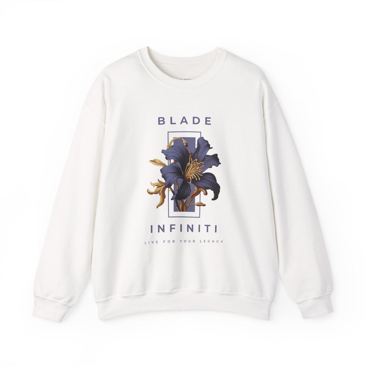 Essence of Infiniti Brown/Navy/Purple Floral Unisex Crewneck Sweater