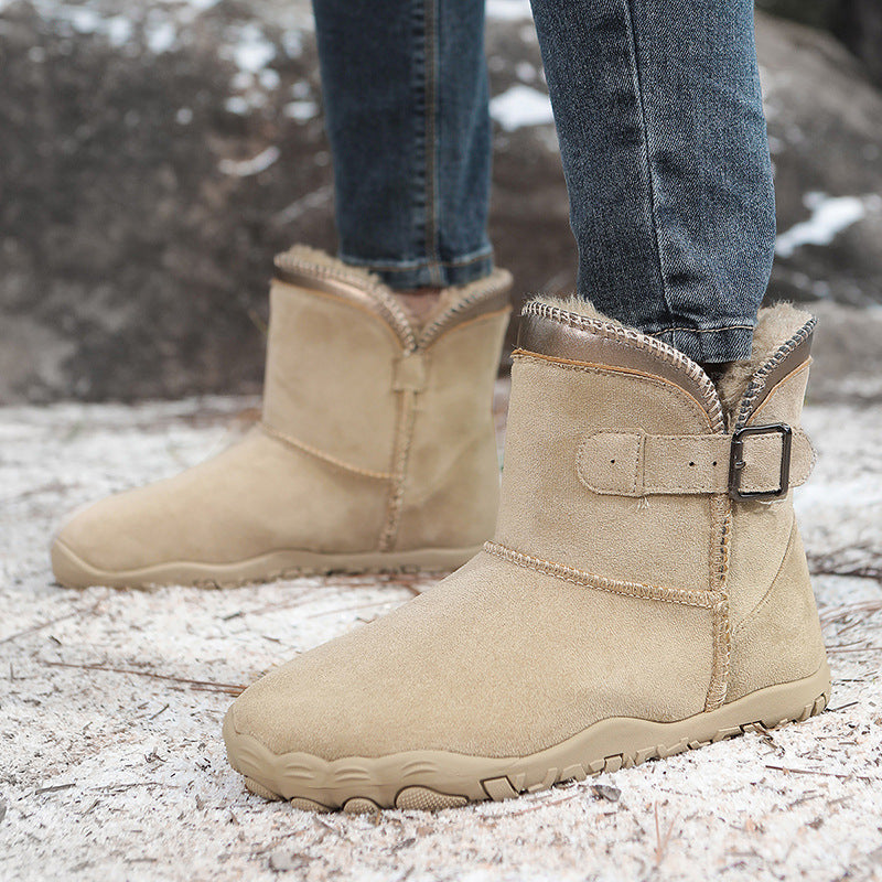 Unisex Warm Fleece-Lined Snow Boots – Anti-Slip Winter Boots