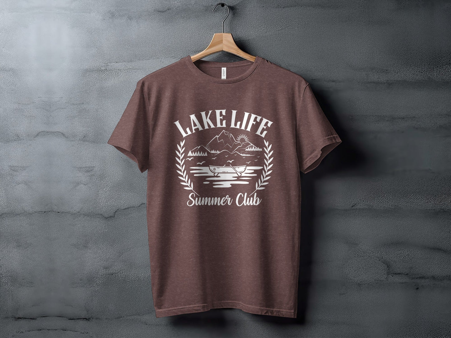Lake Life Summer Club Boat Sunset Design Great Gift T-Shirt
