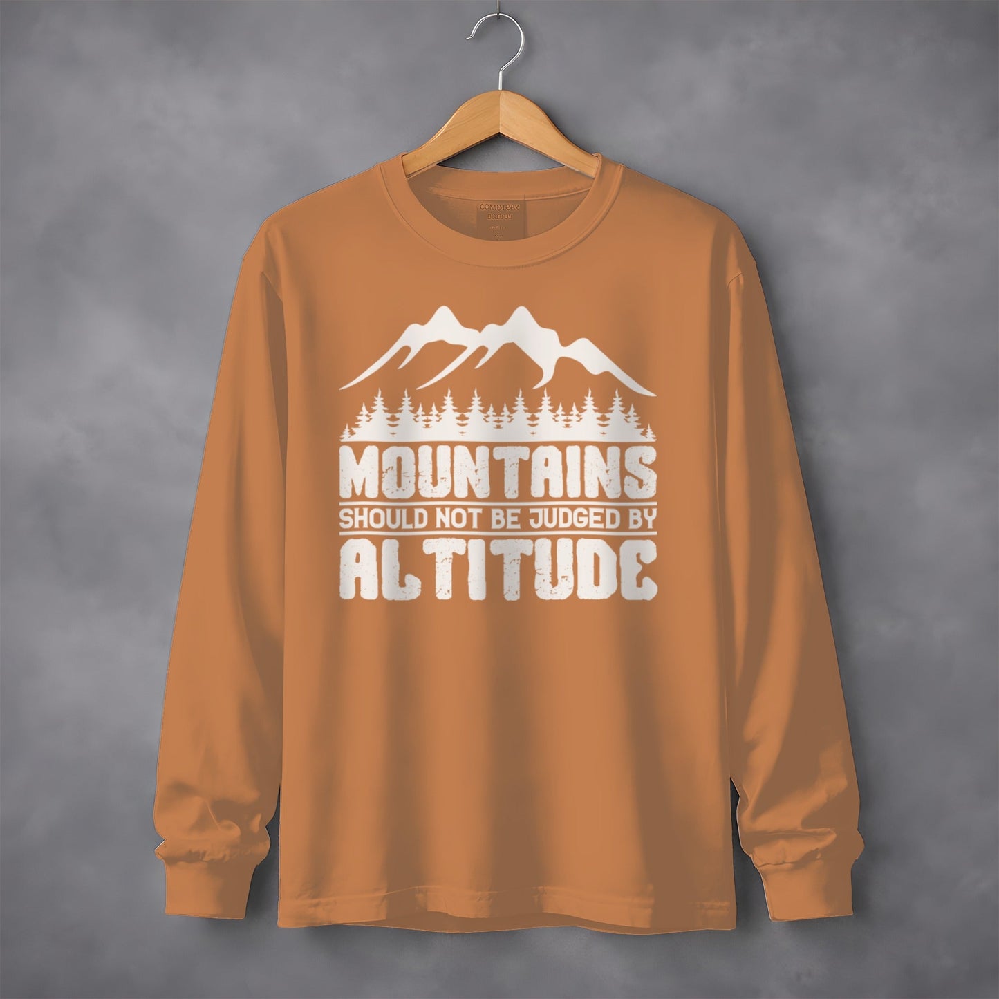 Mountains Should Not Be Judged By Altitude Graphic Long Sleeve T-Shirt