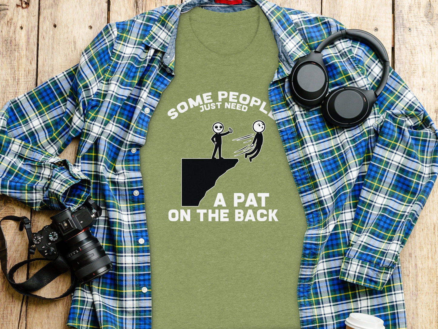 Thumbs Up Before The Fall Funny Stick Figure Art T-Shirt