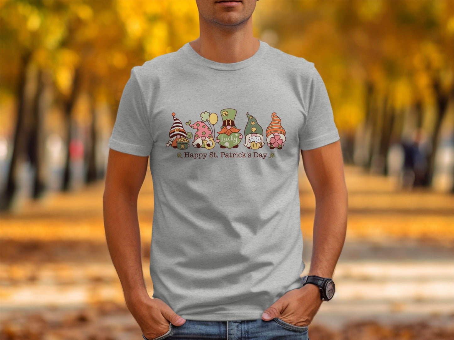 St Patricks Day Gnomes T-Shirts, Lucky Irish T-Shirts, Cute Holiday T-Shirts, Festive Shamrock Apparel, Limited Edition St Paddys Day