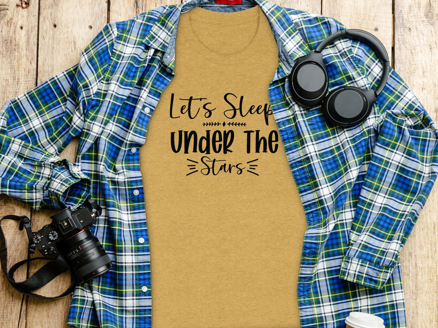 Let Us Sleep Under The Stars Fun Graphic T-Shirt