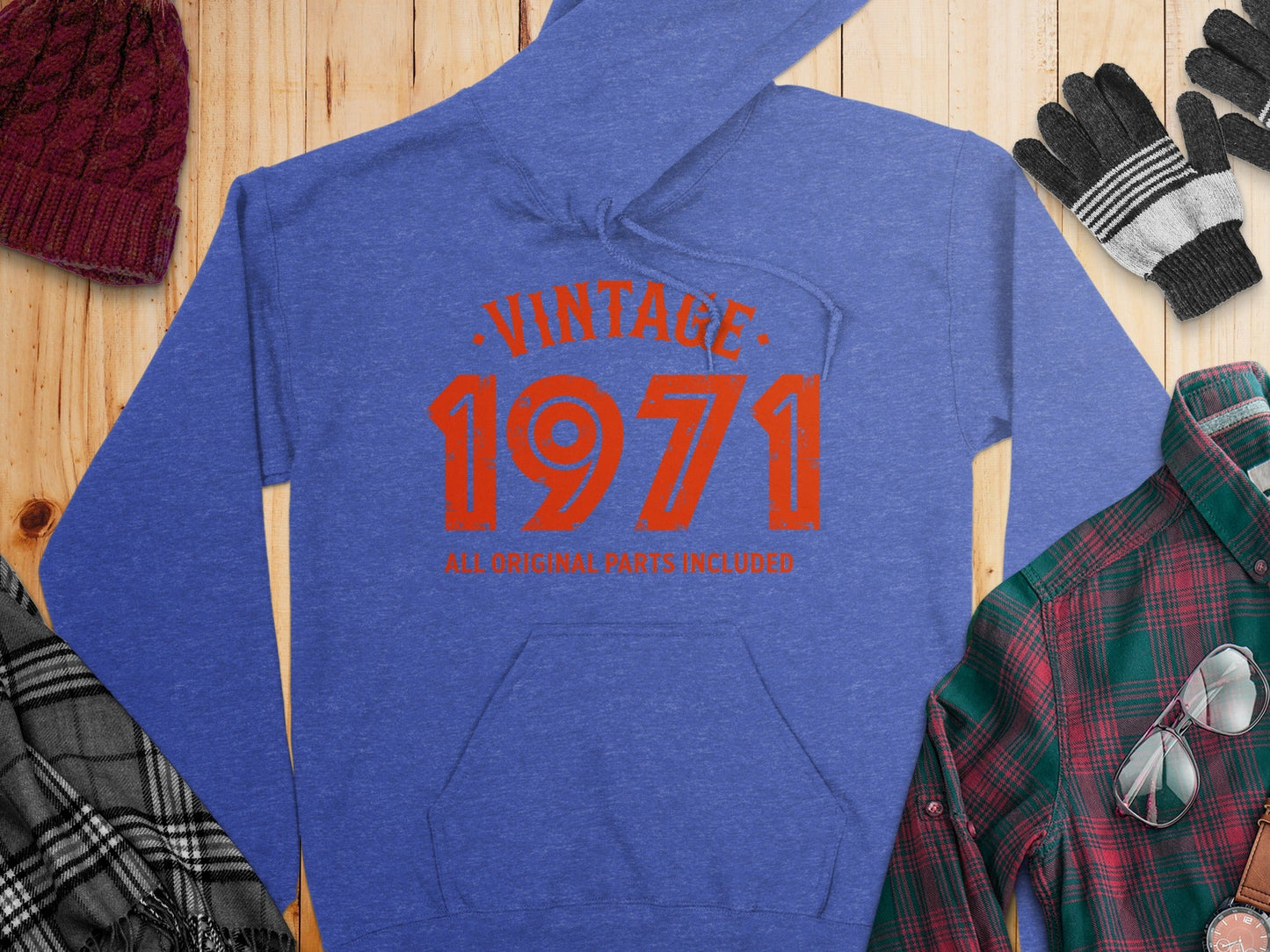 Vintage All Original Parts Included 1971 Birthday Hoodie