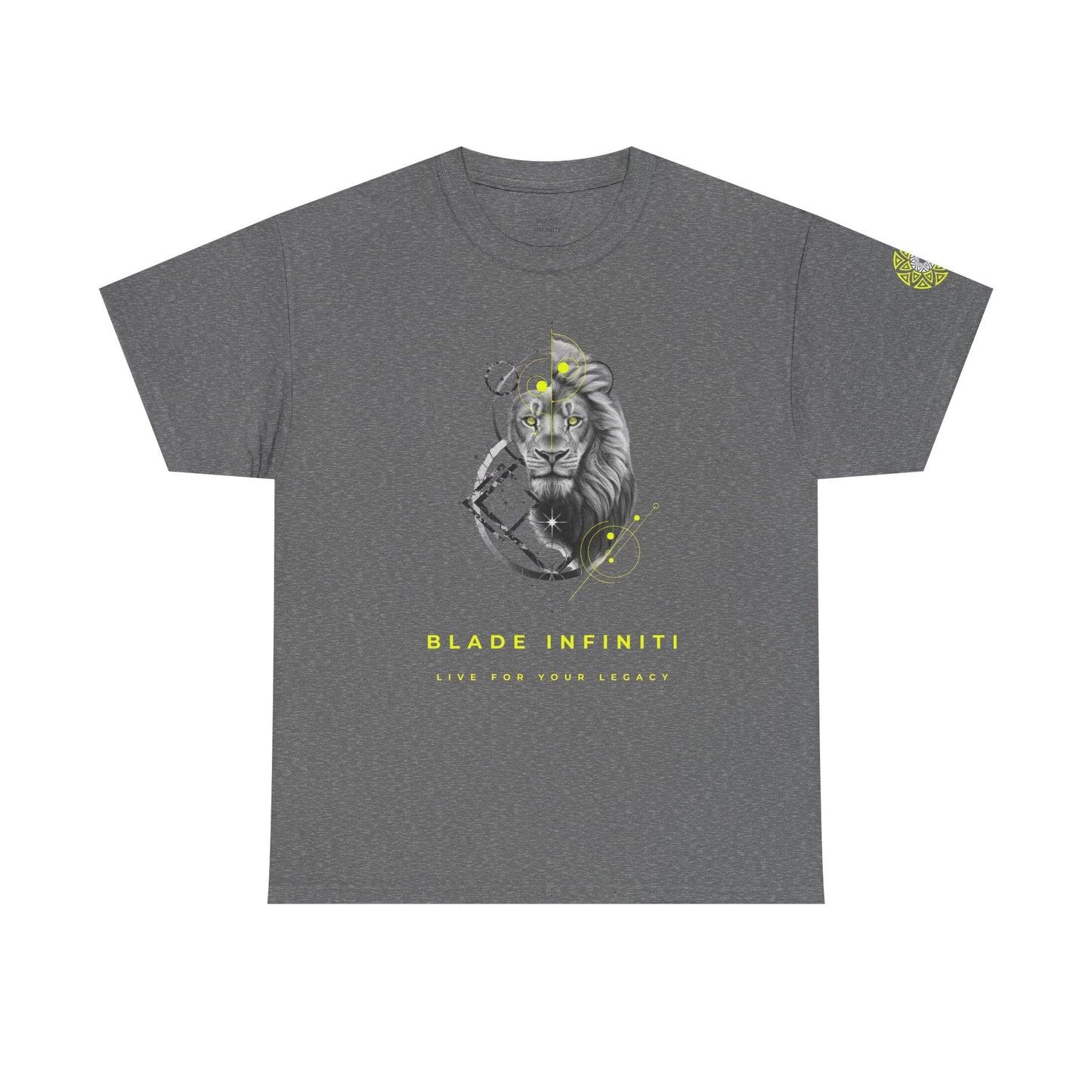 Geometric King Lion Neon Green TX T-Shirt