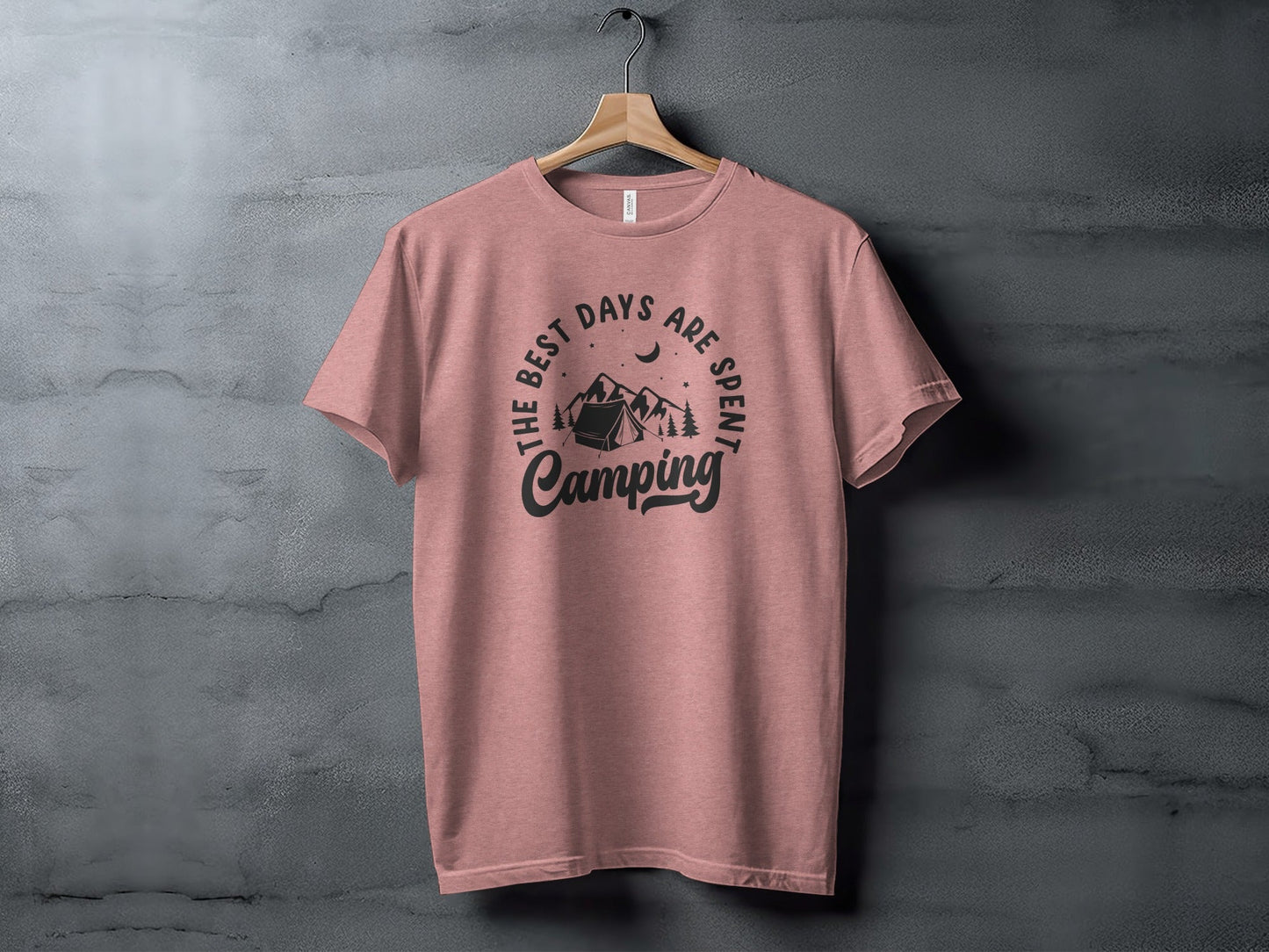 The Best Days Are Spent Camping Graphic Print T-Shirt