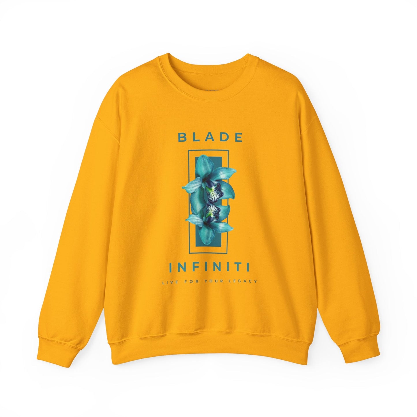 Essence of Infiniti Teal Floral Unisex Crewneck Sweater