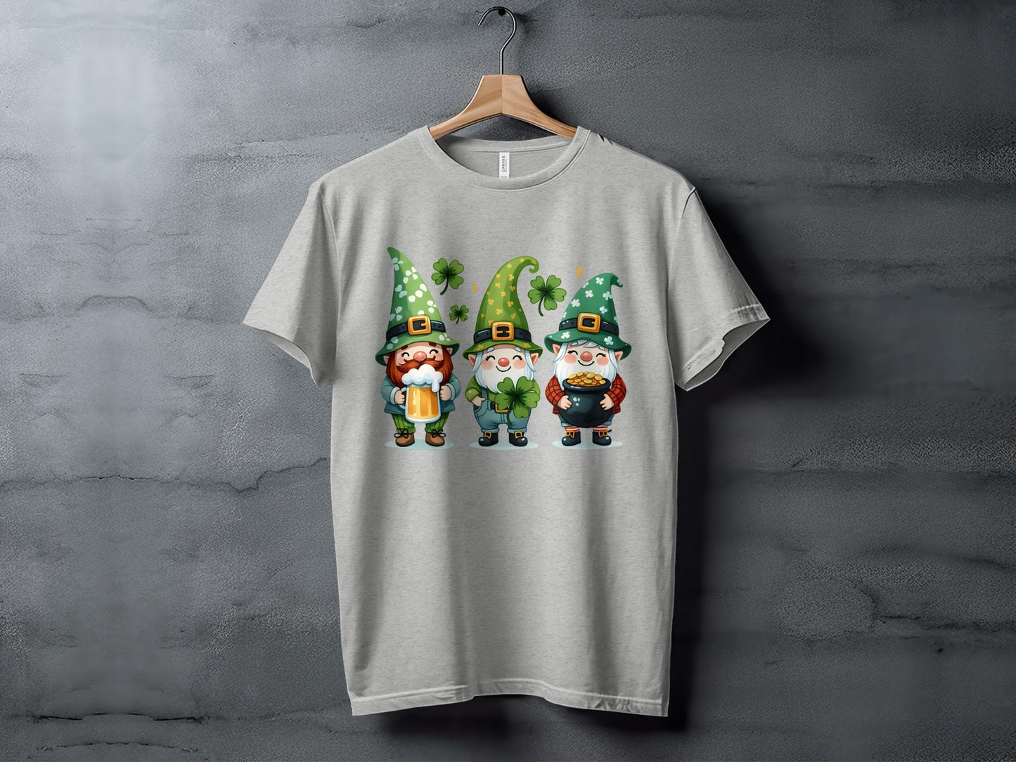 Lucky Gnome T-Shirts, St Patricks Day Shirt, Irish Gnome Shirt, Shamrock Shirt, St Paddys Day Apparel, Cute Gnomes T-Shirt