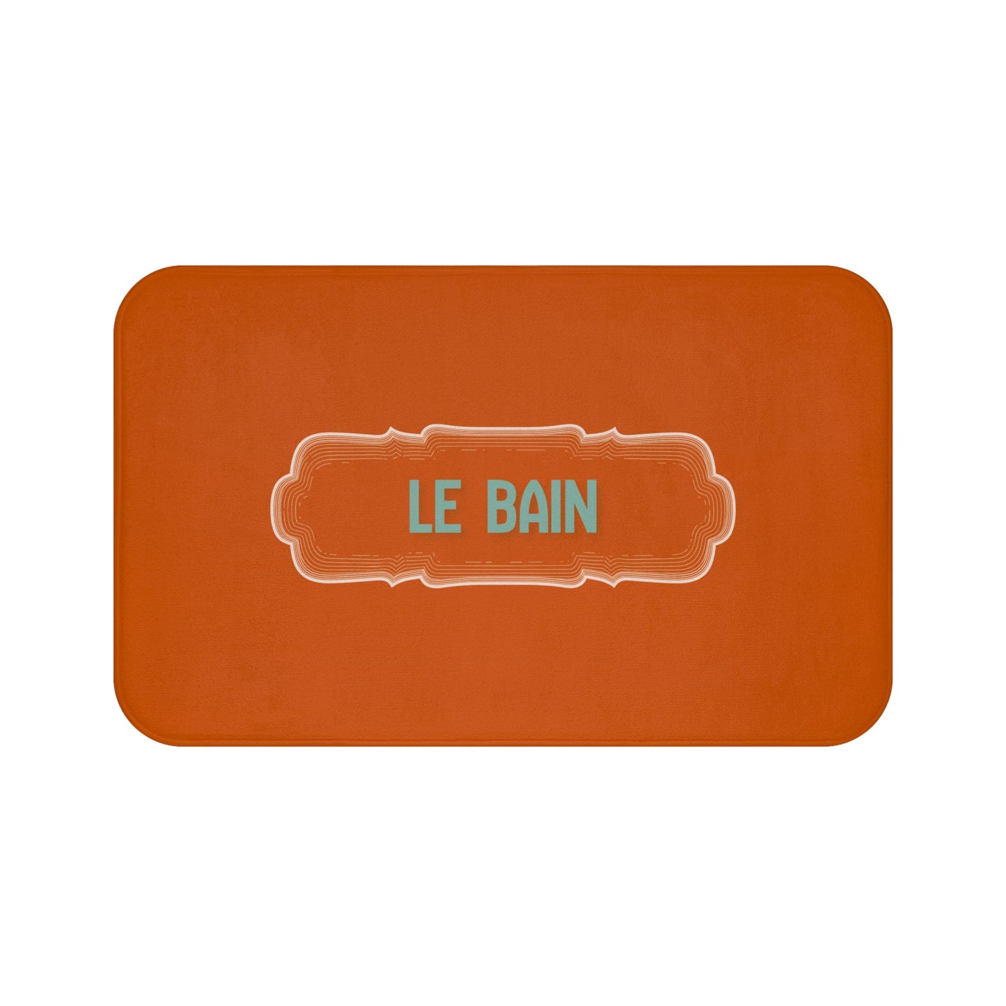 French 'Le Bain' Bath Mat, Terracotta, Chic Bathroom Rug
