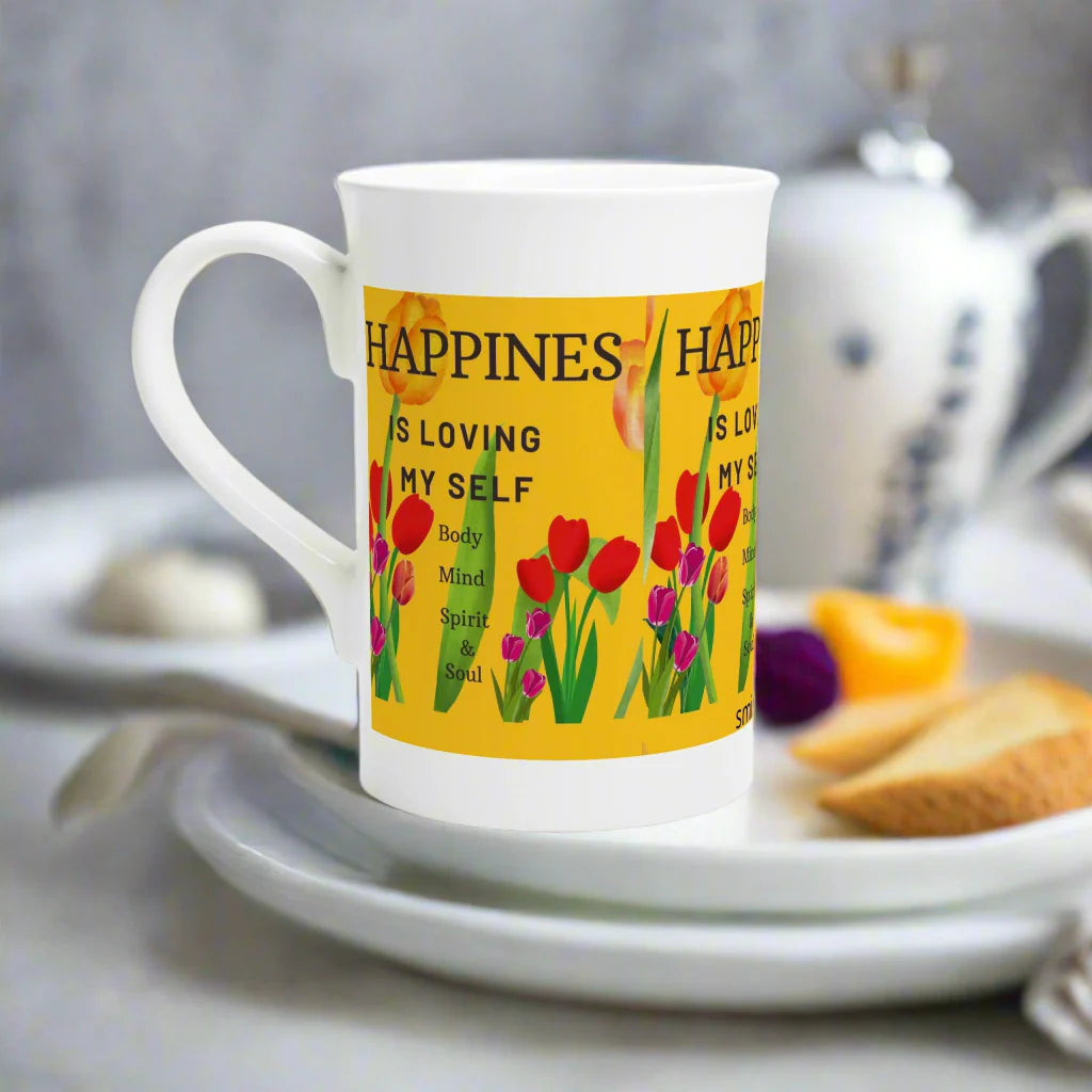 White 10oz Porcelain Slim Mug
