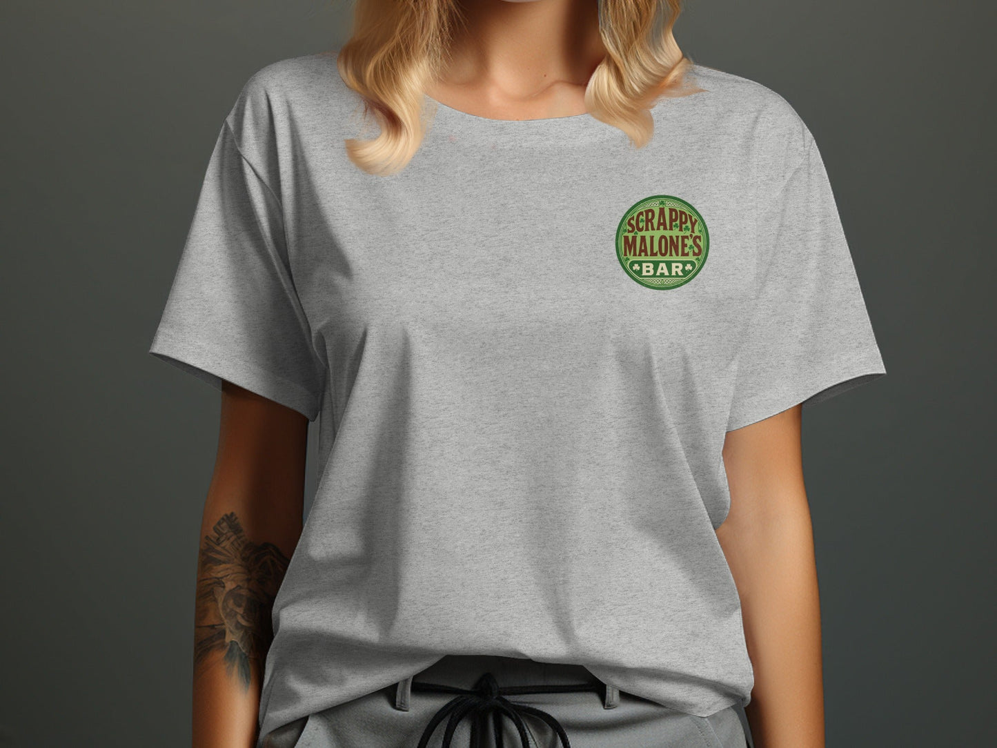Scrappy Malone's Bar, Unique Design, Other Products, Bar Decor, Irish Theme, Lucky Clover Design, St Patricks Day Gift, Green, Circle