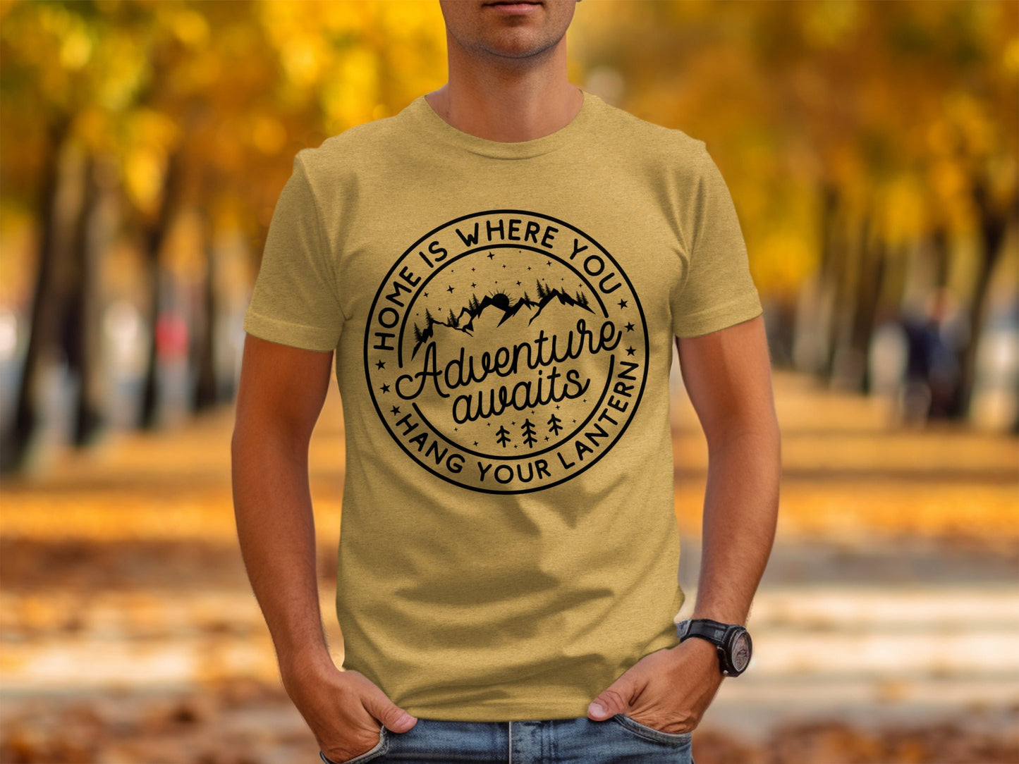 Home Is Where You Hang Your Lantern Adventure Awaits T-Shirt