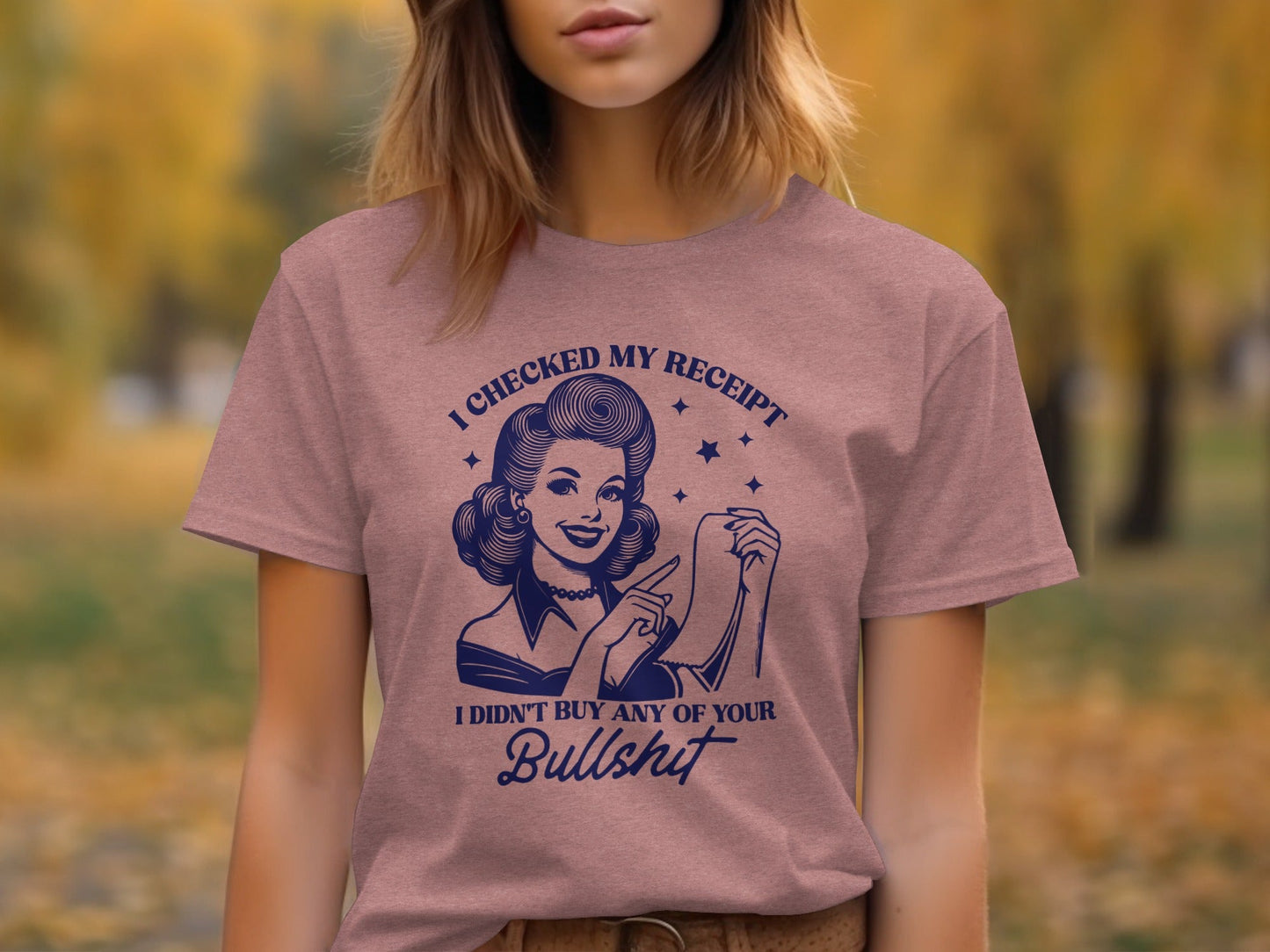 I Checked My Receipt Retro Woman With Attitude T-Shirt