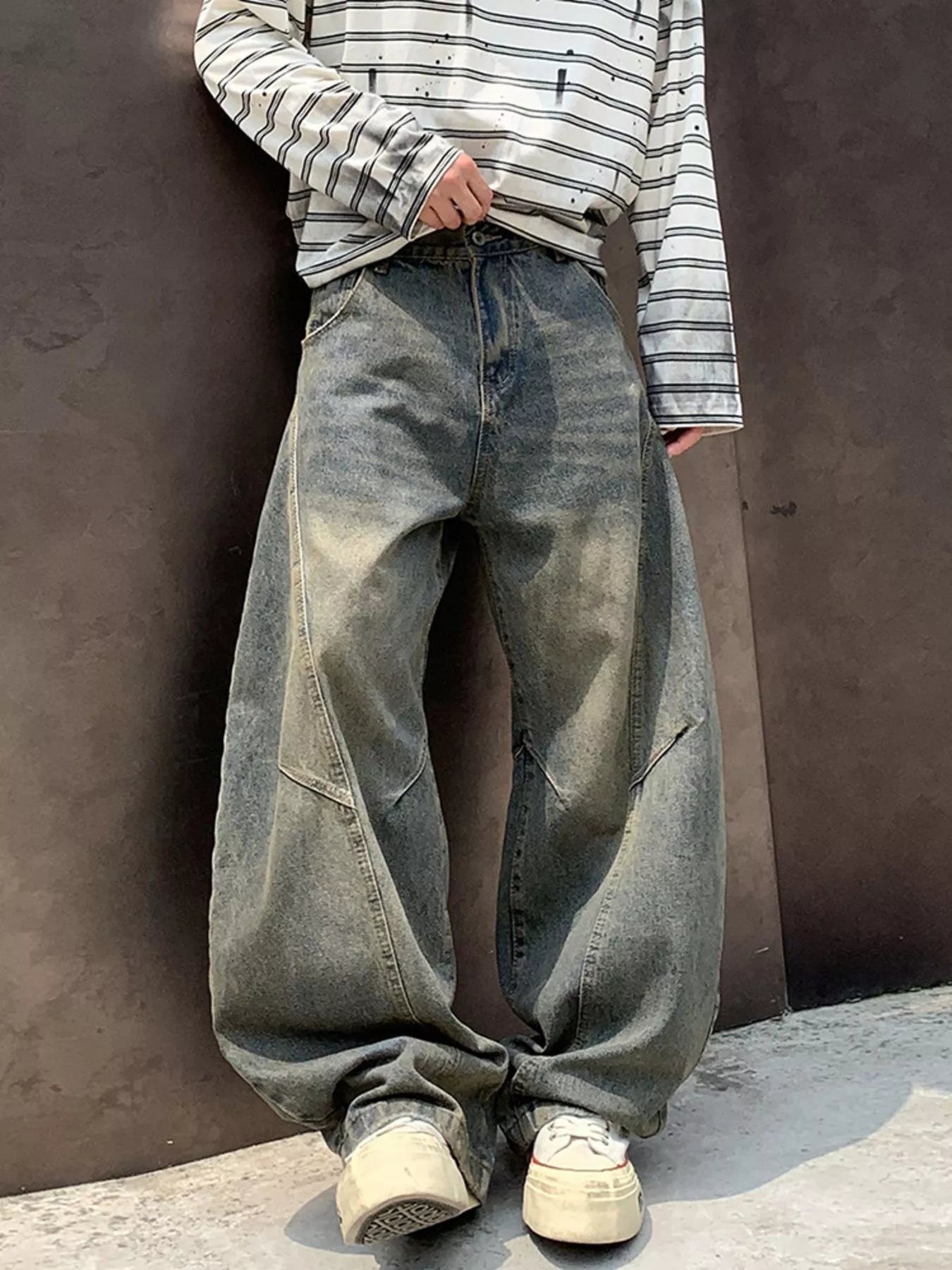 Men's Full Size Wide Leg Jeans Plus Size