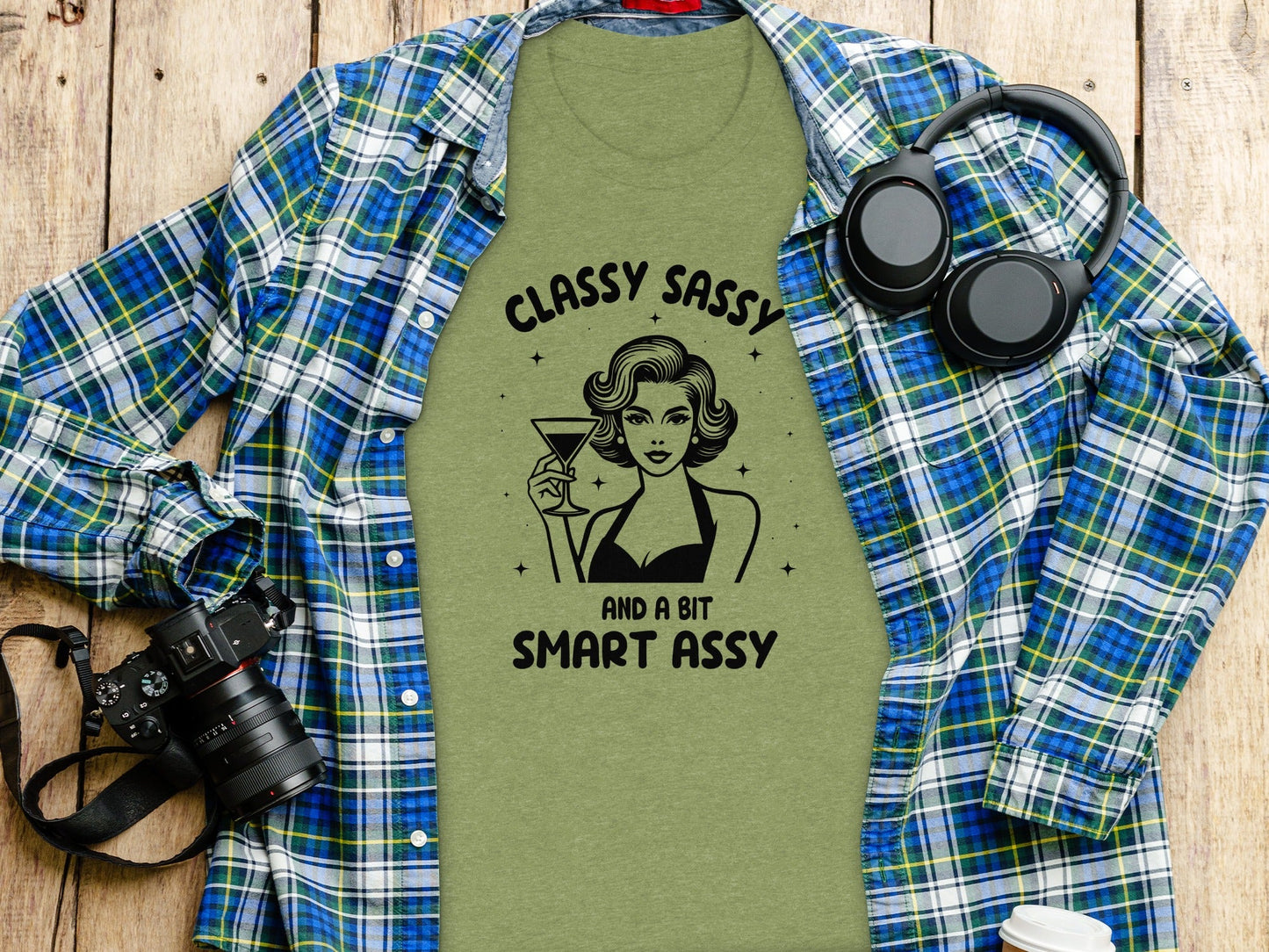 Classy Sassy And A Bit Smart Assy Cocktail Art T-Shirt