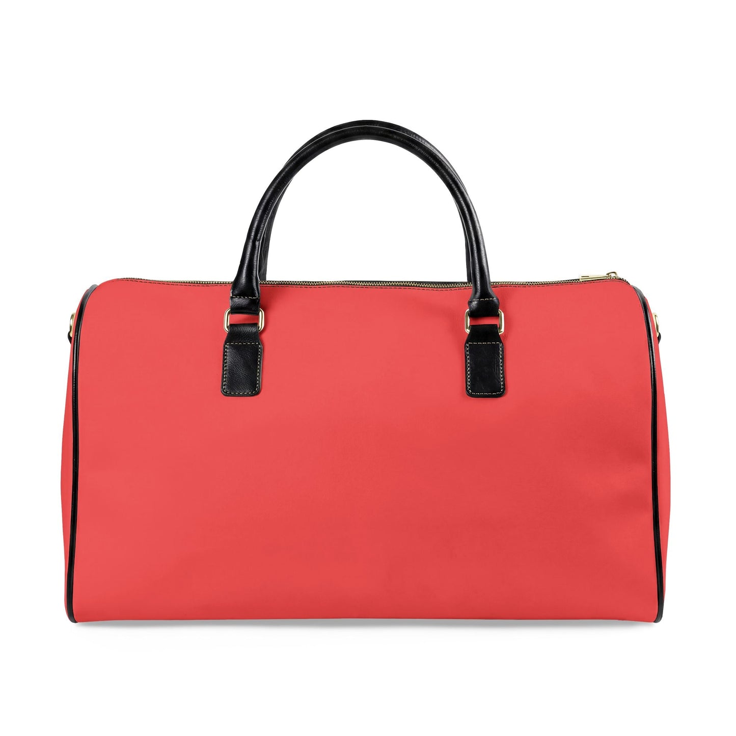 Je Ne Sais Quoi Leather Travel Bag – Pink & Red Weekender Duffle
