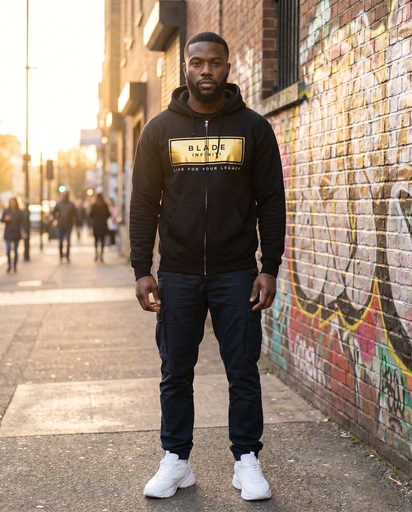 Legacy Essential Gold Zip Hoodie