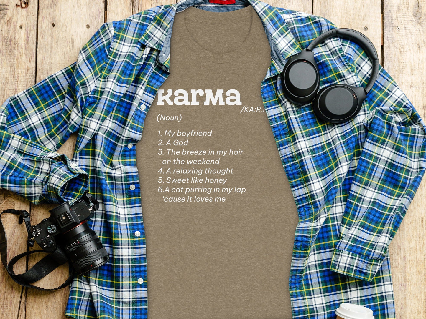 Karma Definition List Cool Graphic Stylish Novelty T-Shirt