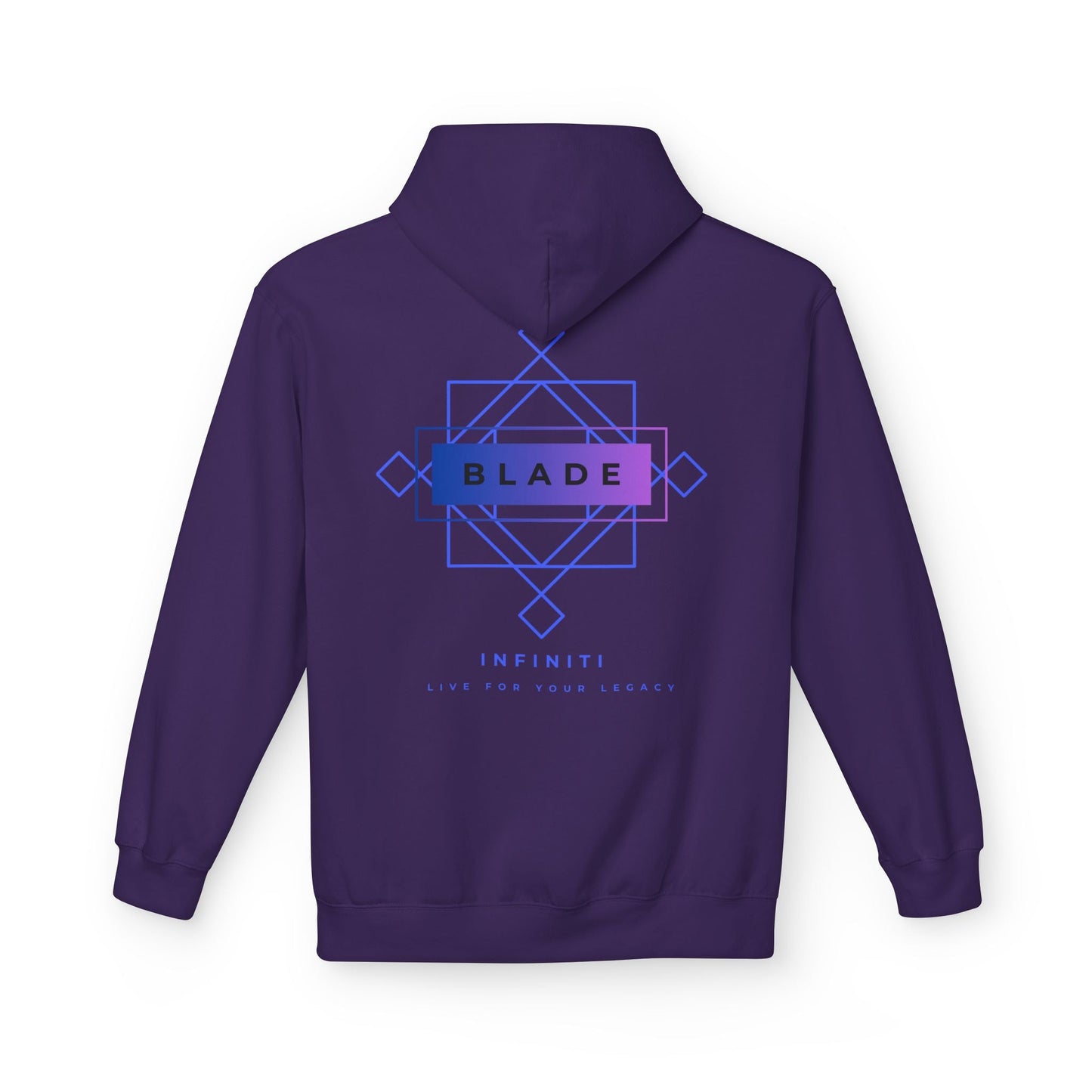 Geometric Infiniti Essential Blue/Purple Ombre Hoodie