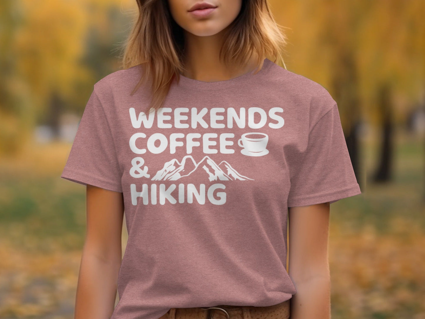 Weekends Coffee And Hiking Graphic Design Funny T-Shirt