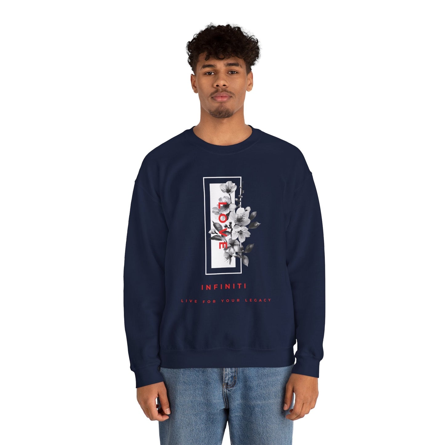 Bloom Bae Red/White Floral Love, Infiniti Sweater