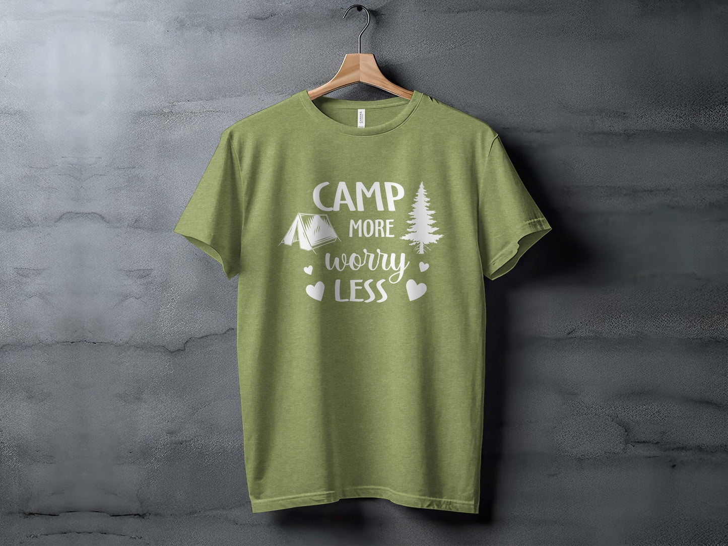 Camp More Worry Less Camping Adventure Graphic T-Shirt