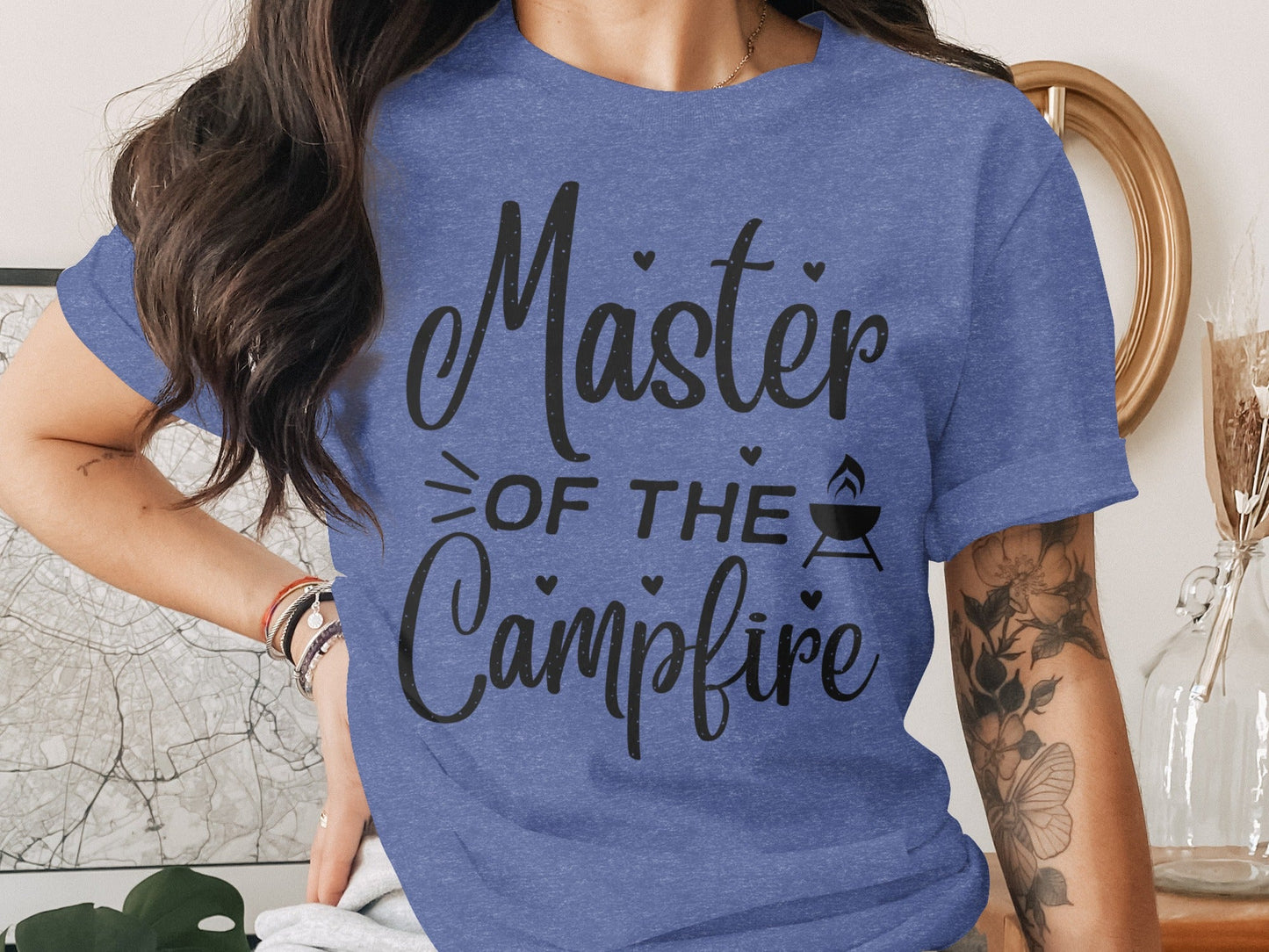 Master of The Campfire Design With Hearts T-Shirt