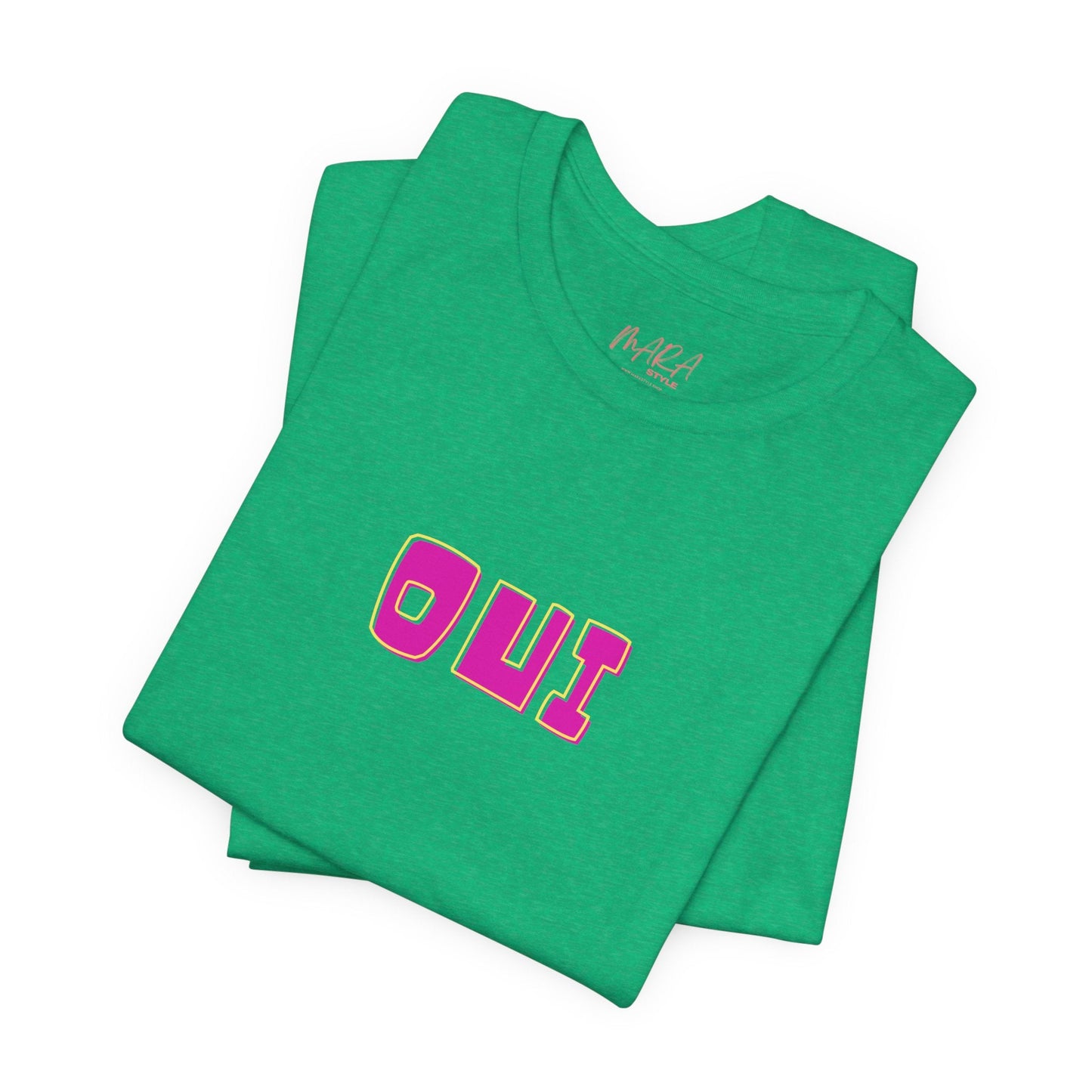 French Bold OUI Tee, Summer Colors