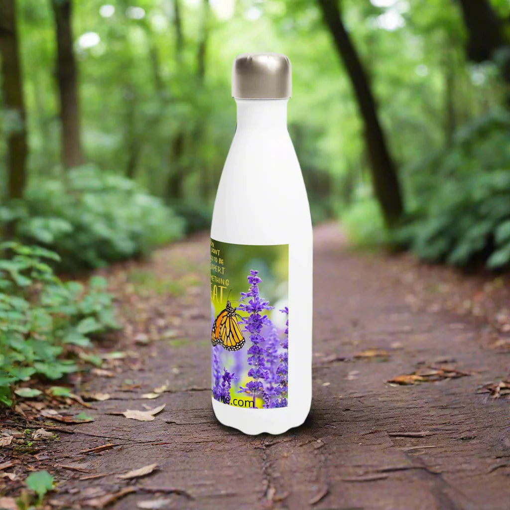 White 17oz Stainless Steel Water Bottle