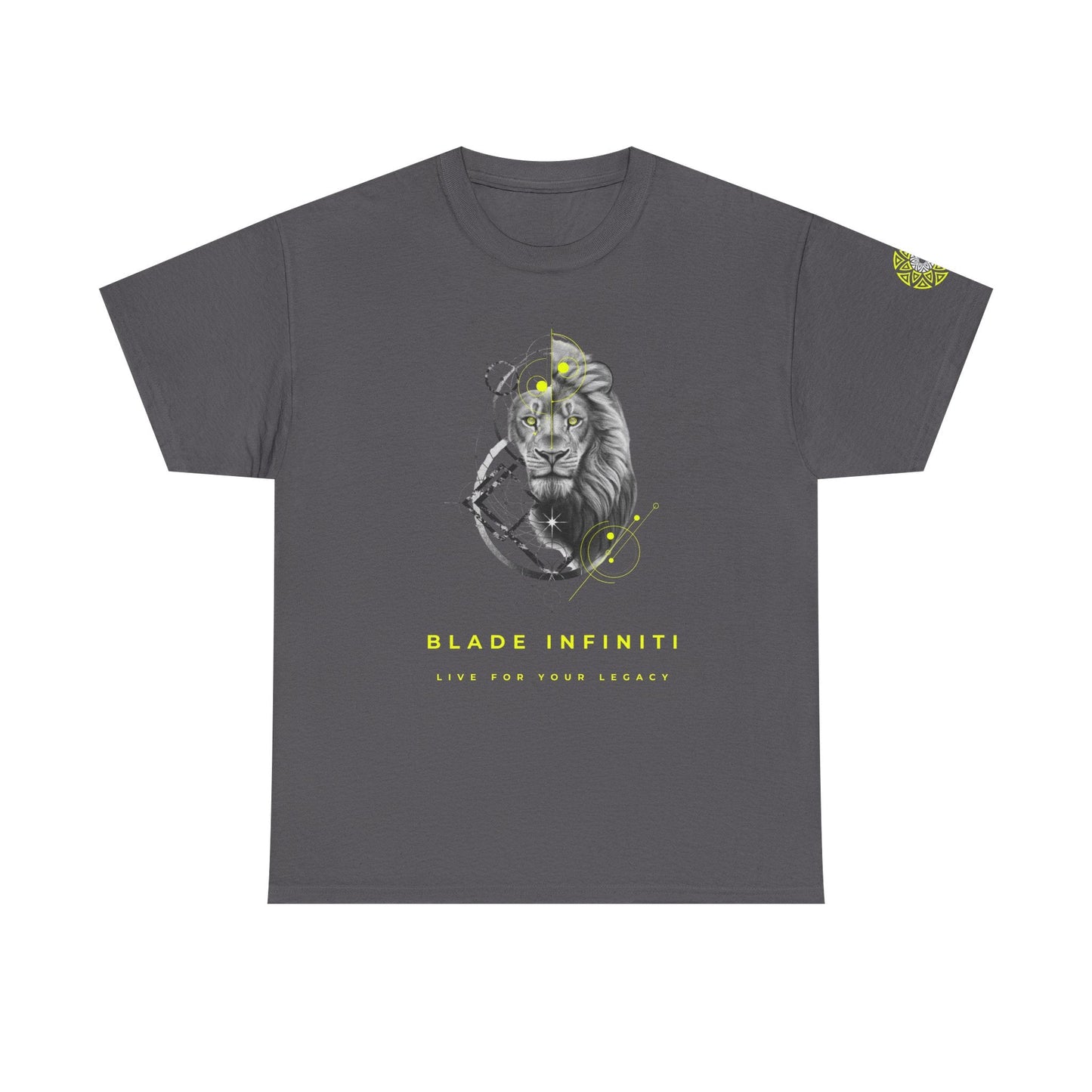 Geometric King Lion Neon Green TX T-Shirt