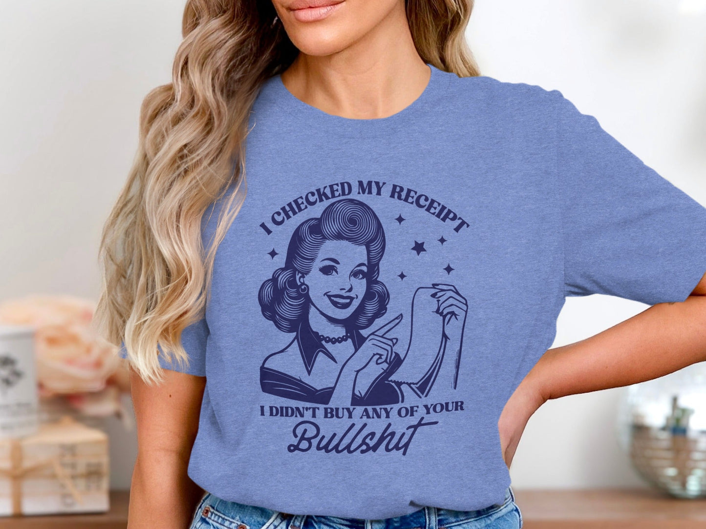 I Checked My Receipt Retro Woman With Attitude T-Shirt