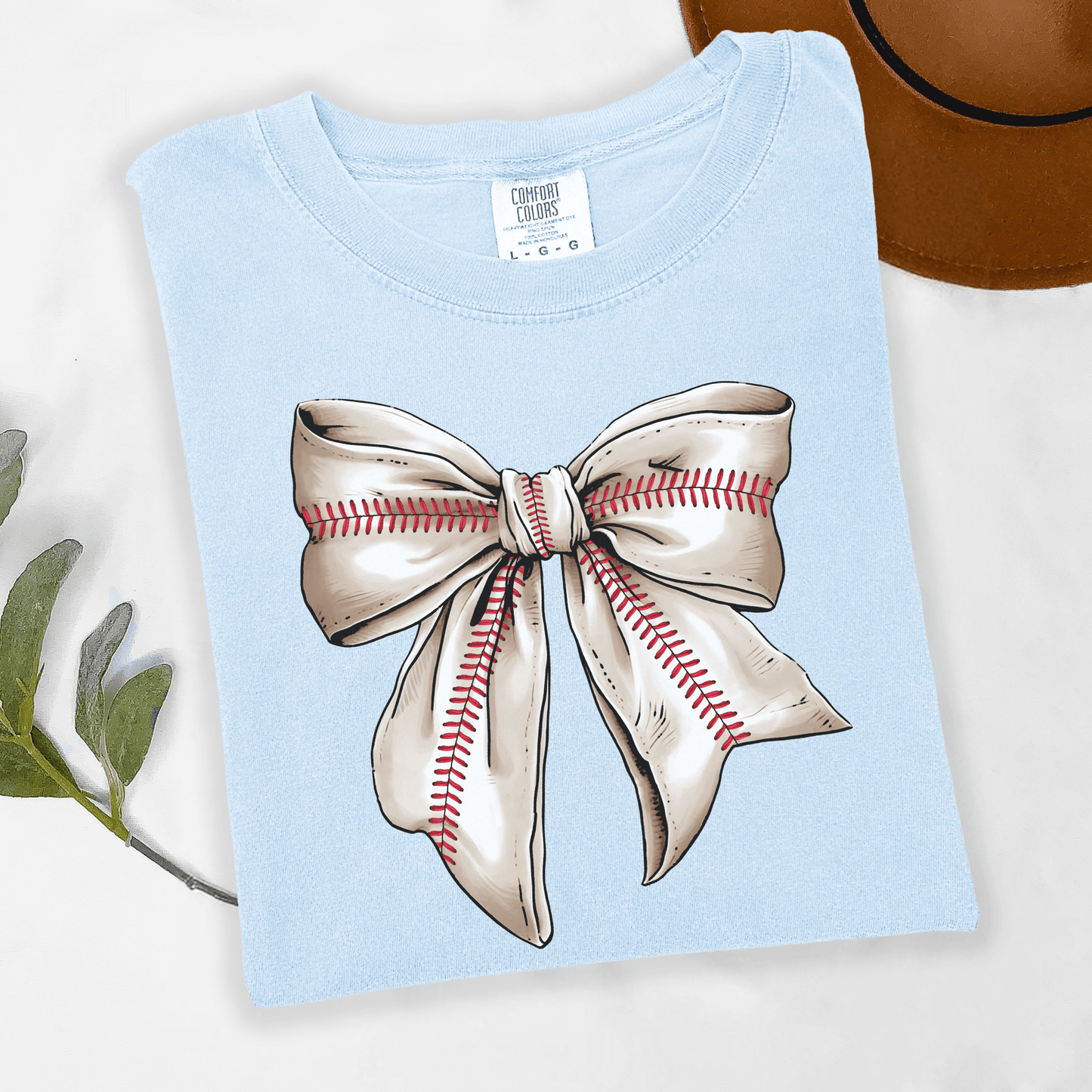 Baseball Bow Graphic Tee | Comfort Colors Baseball Shirt | Baseball Mom Shirt | Coquette Sports Tee | Game Day Outfit | Soft Washed T-Shirt