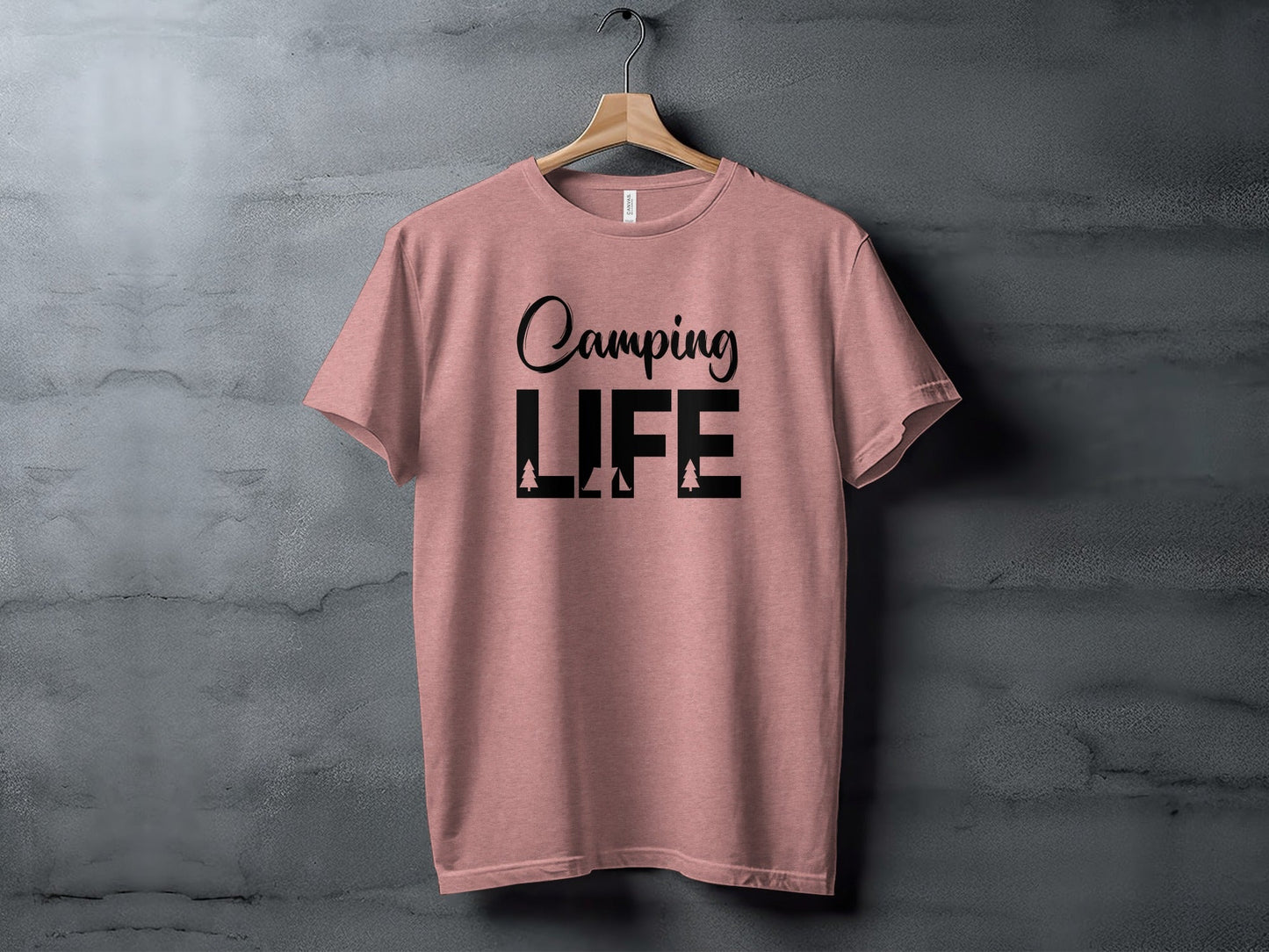 Camping Is Life With Trees And Tent Adventure T-Shirt