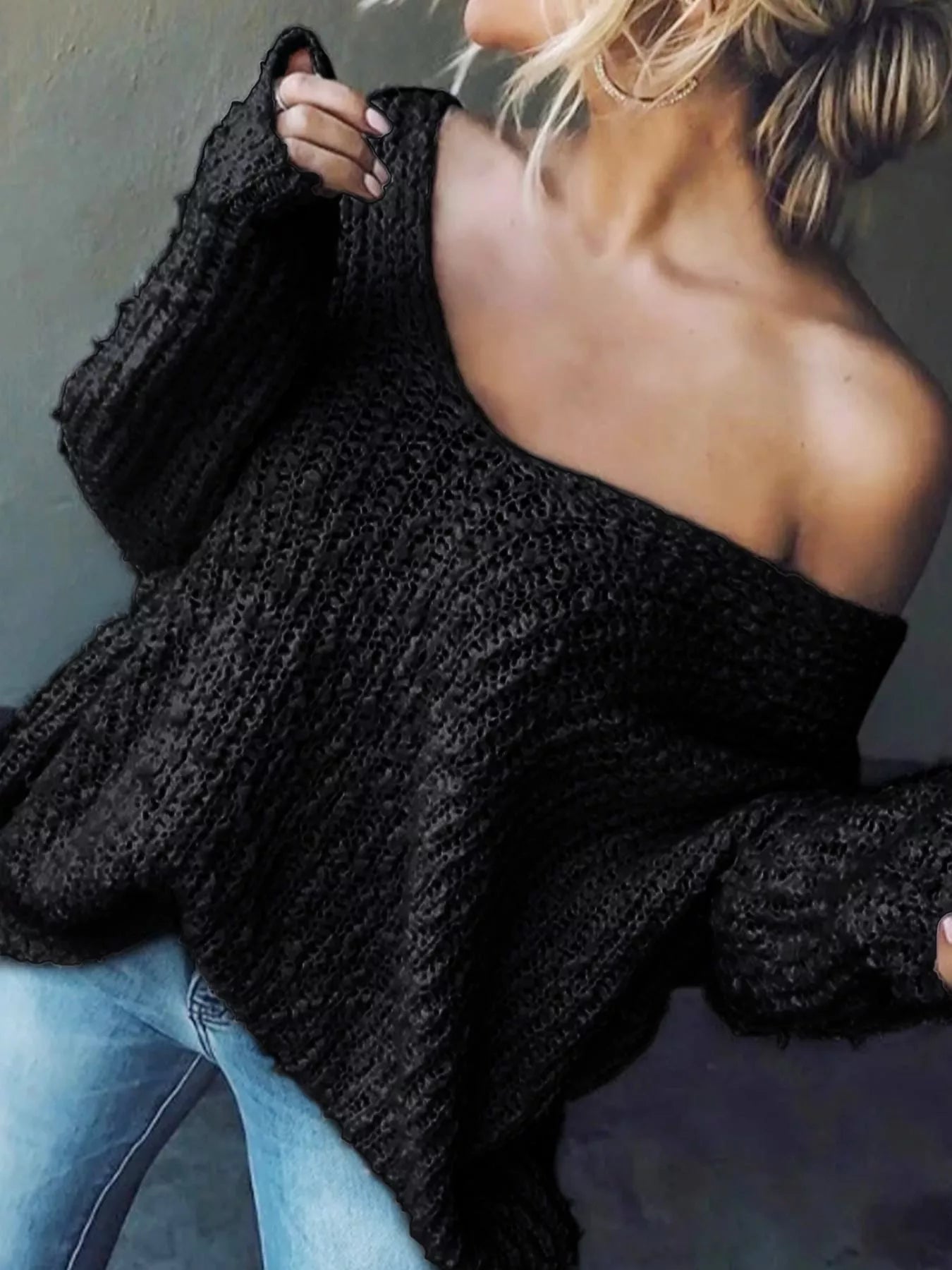 Loose Fit Long Sleeve Sweater
