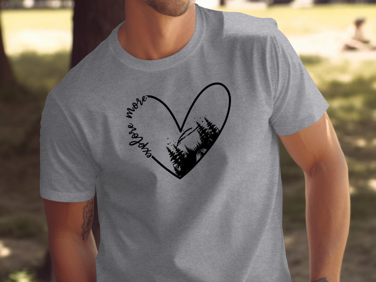 Explore More In Nature Heart Forest Camping T-Shirt