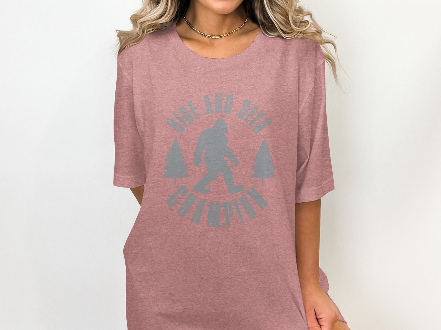Hide and Seek Champion Bigfoot Funny Graphic Novelty T-Shirt