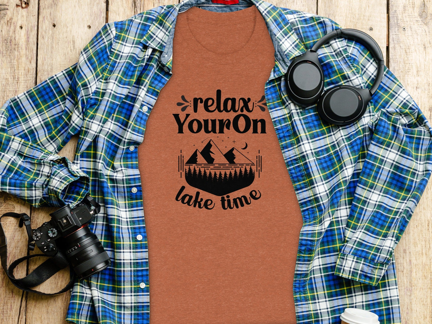 Relax Your On Lake Time Camping Outdoors Nature T-Shirt